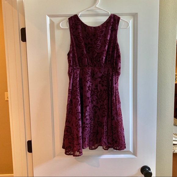 Free People Dresses & Skirts - Free people purple velvet mini dress